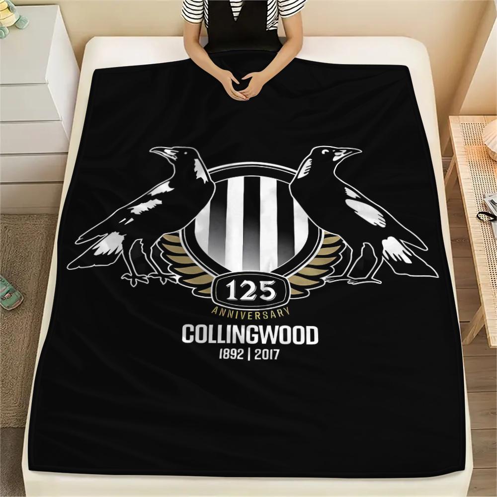 1 STKS Collingwood Football Club Print Flanellen Deken, Hoge Kwaliteit Alle Seizoenen, Woondecoratie, Warmte en Comfort, Perfect voor Kerstcadeaus