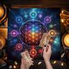Tarotová obrus Mandala Kvet života Altarová utierka Na veštenie Meditačný kruh Galaxia Tarotová podložka Podložka na duchovné karty orákula