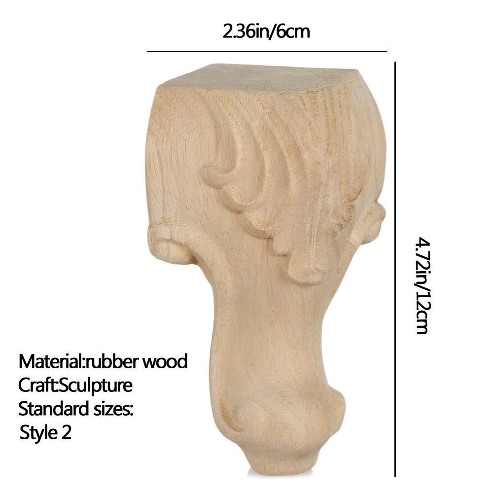 European Style Solid Wood Carved Furniture Foot Legs Cabinet Seat Feets Vintage Home Decor Decoration Accessories
