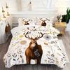 Comforter Plants Reindeer Pattern 3D Printed Soft Comfortable Rustic Style Bedding Set Wildlife Theme S