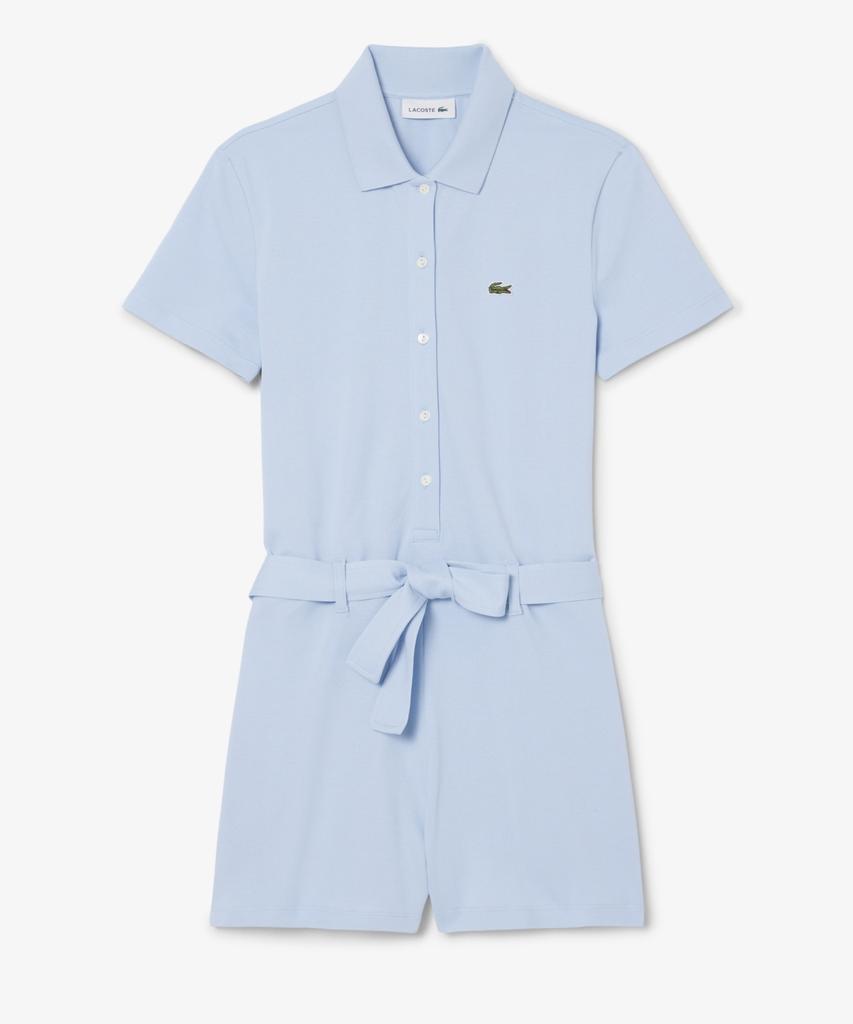 Lacoste Women'S Mini Pique Short Sleeve Jumpsuit Ef1823-56G Hba