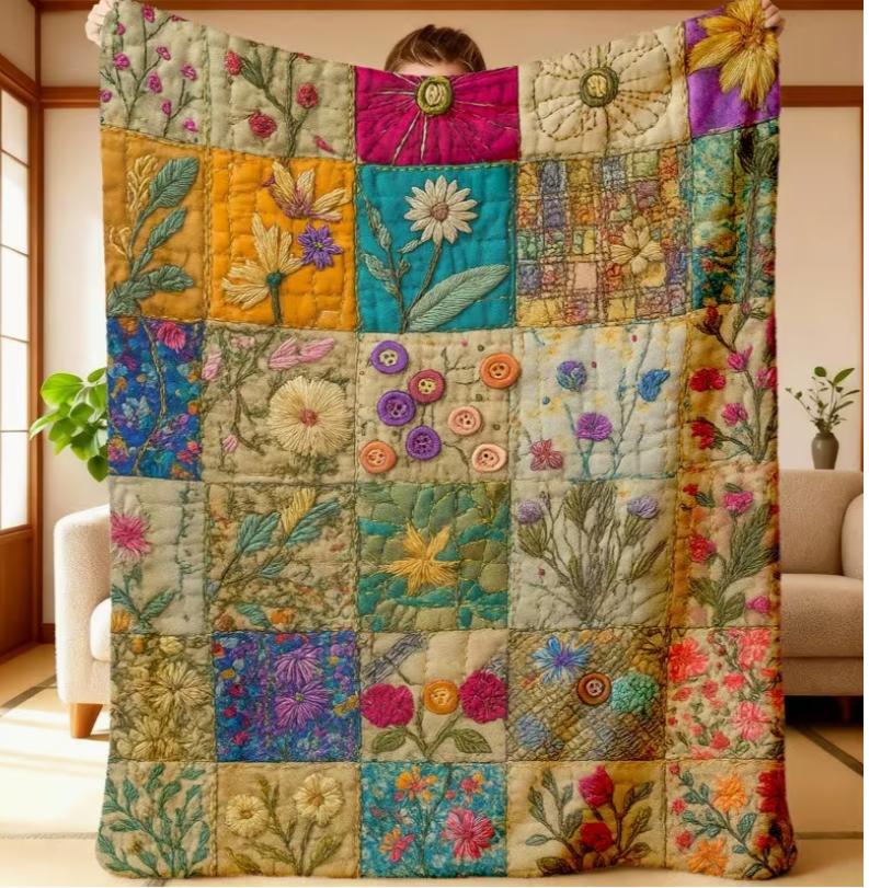 Love You Long Time Blanket Cow Print Patchwork Style Vintage Fun Pattern Flannel Soft and Skin-Friendly, for Home Sofa Accent