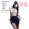 Sexy Stewardess Uniform Plus Size Lingerie Cosplay Policewoman Uniform Temptation Hip Miniskirt Suit Performance Stage Costume