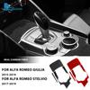 Real Soft Carbon Fiber Sticker For Alfa Romeo Giulia 952 2015- Stelvio 949 2017- LHD RHD Car Gear Shift Outer Panel