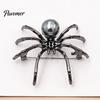 Shirt Collar Pin 1/2Pcs 3D Spider Brooch for Halloween, Horror Alloy Metal Clothing Pins Lapel Pin, Clothes Jackets Backpacks Costume Accessories Coat