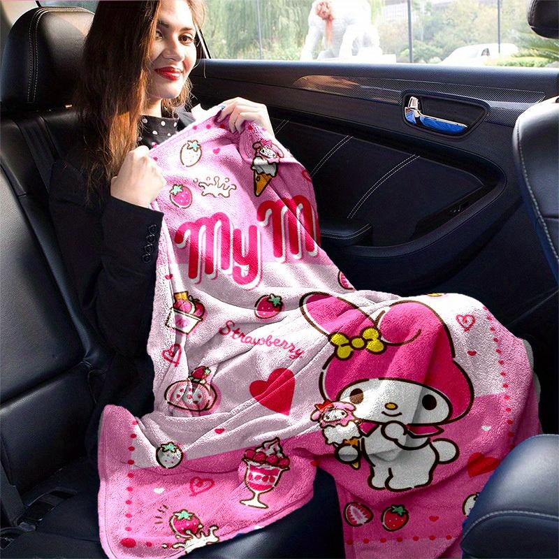 1pc. Cute My Melody Strawberry Theme Blanket - Perfect for Home, Office, Outdoor Use, Gift Idea, Suitable for Al