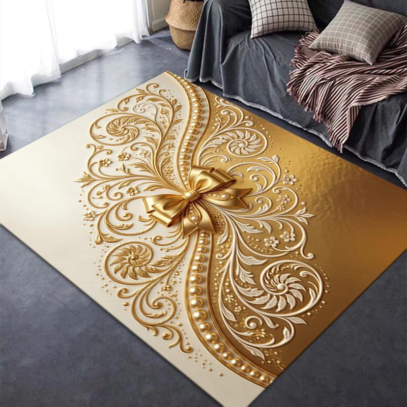 2025 New Gorgeous Bow Carpet Rug for Living Room Bedroom Home Sofa Decoration,Kids Play Non-slip Floor Mat