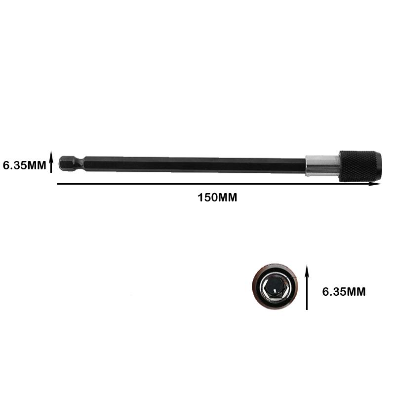 1/3Pcs Magnetic Bit Holder Extension 60Mm 100Mm 150Mm 1/4 Inch Hex Shank Quick Release Screwdriver Bit Holder Extension Bar