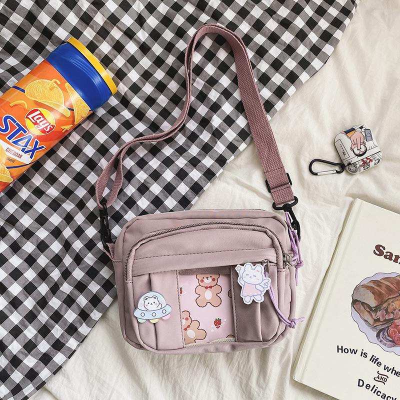 Summer New Korean Version of Small Fresh Cute Quirky Personality Creative Transparent Card Soft Sister Student Crossbody Bag CLE