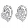 Elegant S925 Cubic Zirconia Heart Earrings