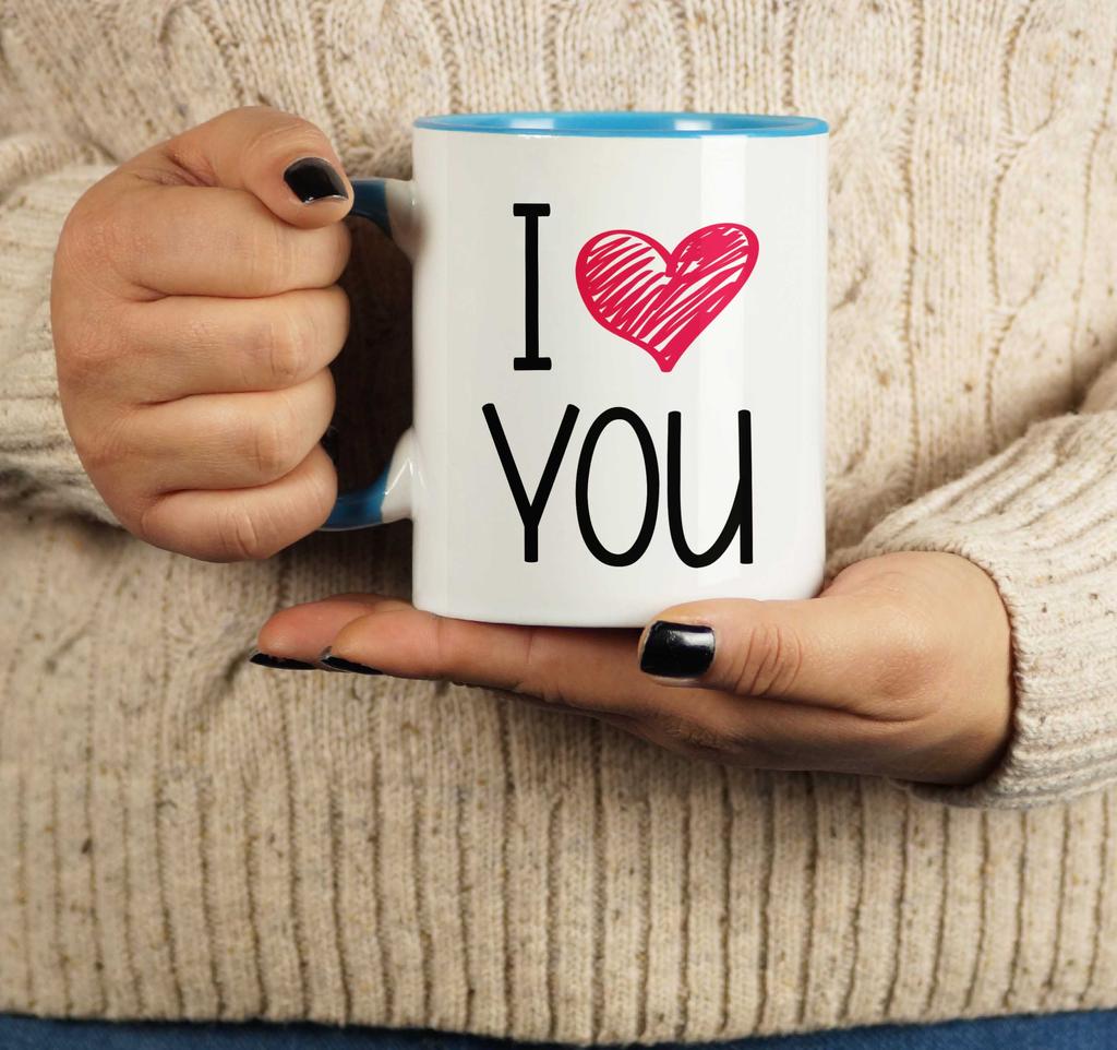 Inkdotpot I Love You 11 Oz  Ceramic Coffee  Mugs Coffee Mugs Great For Bride Groom Engagement Gift Bachelor and Bachelorette