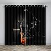 Music Stage Speaker Electric Guitar Windows Curtains Living Room Bedroom Window Treatments Household Kitchen Curtains Home Decor