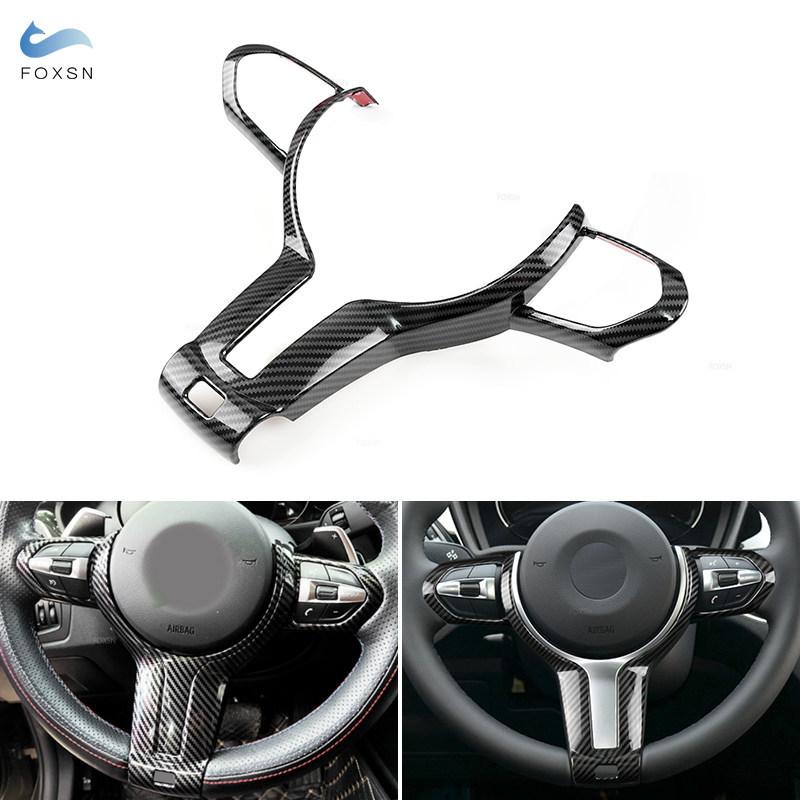 ABS Carbon Texture Car Interior Steering Wheel Cover Trim For BMW F Chassis F06 F10 F11 F12 F15 F16 F20 F21 F22 F23 F30 F32 F34