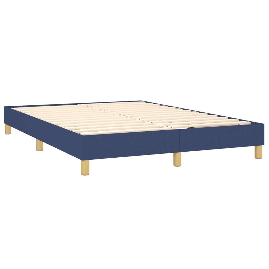 Vidaxl Continental Bed With Mattress, Blue, Fabric 140X190 Cm