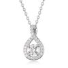 Platin-Diamant-Halskette für Damen, Unendlichkeitsmotiv, im Labor gezüchteter Diamant, Hauptstein, Total Infinity-Anhänger mit Silberkette, PT950, Geburtstag, Jahrestag