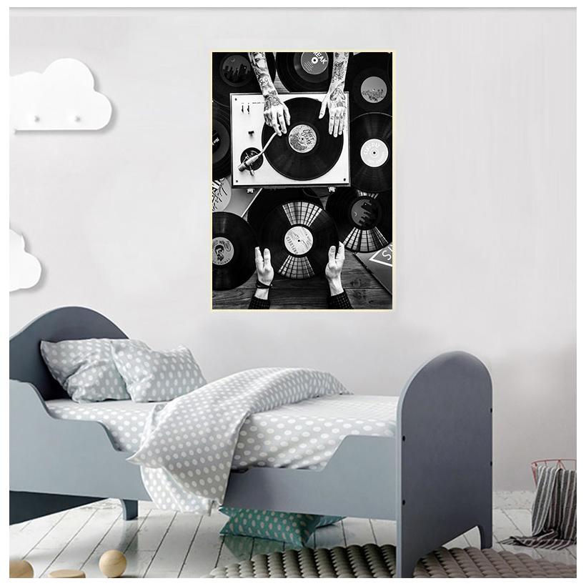 Vinyl Record Enthusiasts Wall Art Canvas Painting Nordic Posters and Printing Retro