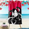 Girl Surrounded by Snakes Art Beach Towel Quick-drying for Travel Outdoor Sports Jogging Beach and Swimming