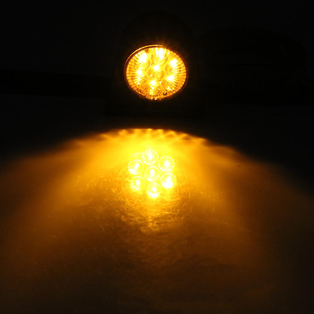 14 LED נורית סמן צד מנורת מנורת משאית צהוב אדום אור חיסול איתות פנייה למשאית נגרר