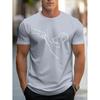 Nueva camiseta de moda de verano para hombre con estampado de cachorro de personalidad para hombre