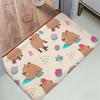 Niedliche Capybara Muster Bodenmatte Gemütliche Flanell Weiche Dicke Rutschfeste Matte Für Wohnzimmer Schlafzimmer Küche Dekor Teppiche