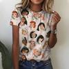 Latest Fashion Disney Princess 3D Printing Comfortable Casual Outdoor Sports Breathable Quick Drying Popular T-Shirt