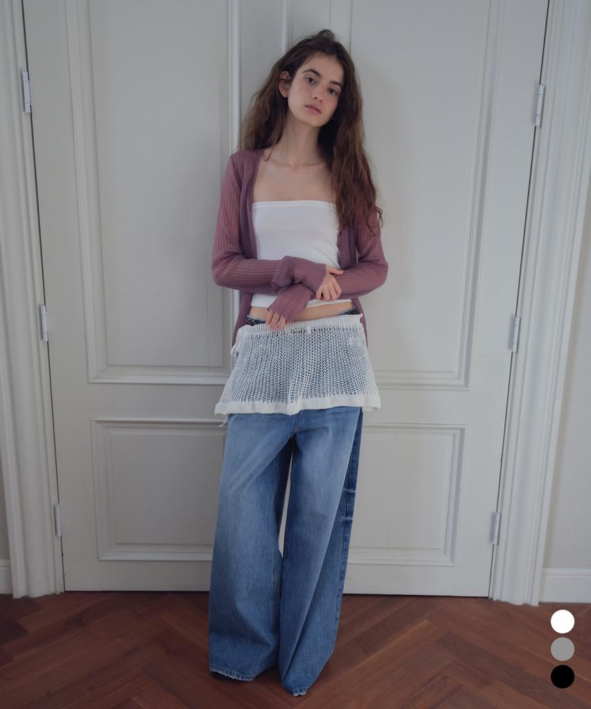 Cita Layered Sheer Knit Skirt_Cta946(3Color)