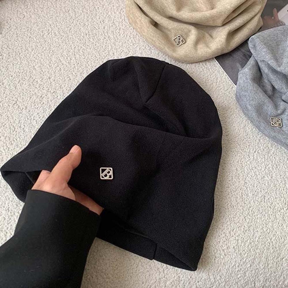 Thickened Slouchy Beanie Hat Breathable Warm Cold Headwear Korean Style Cap Travel