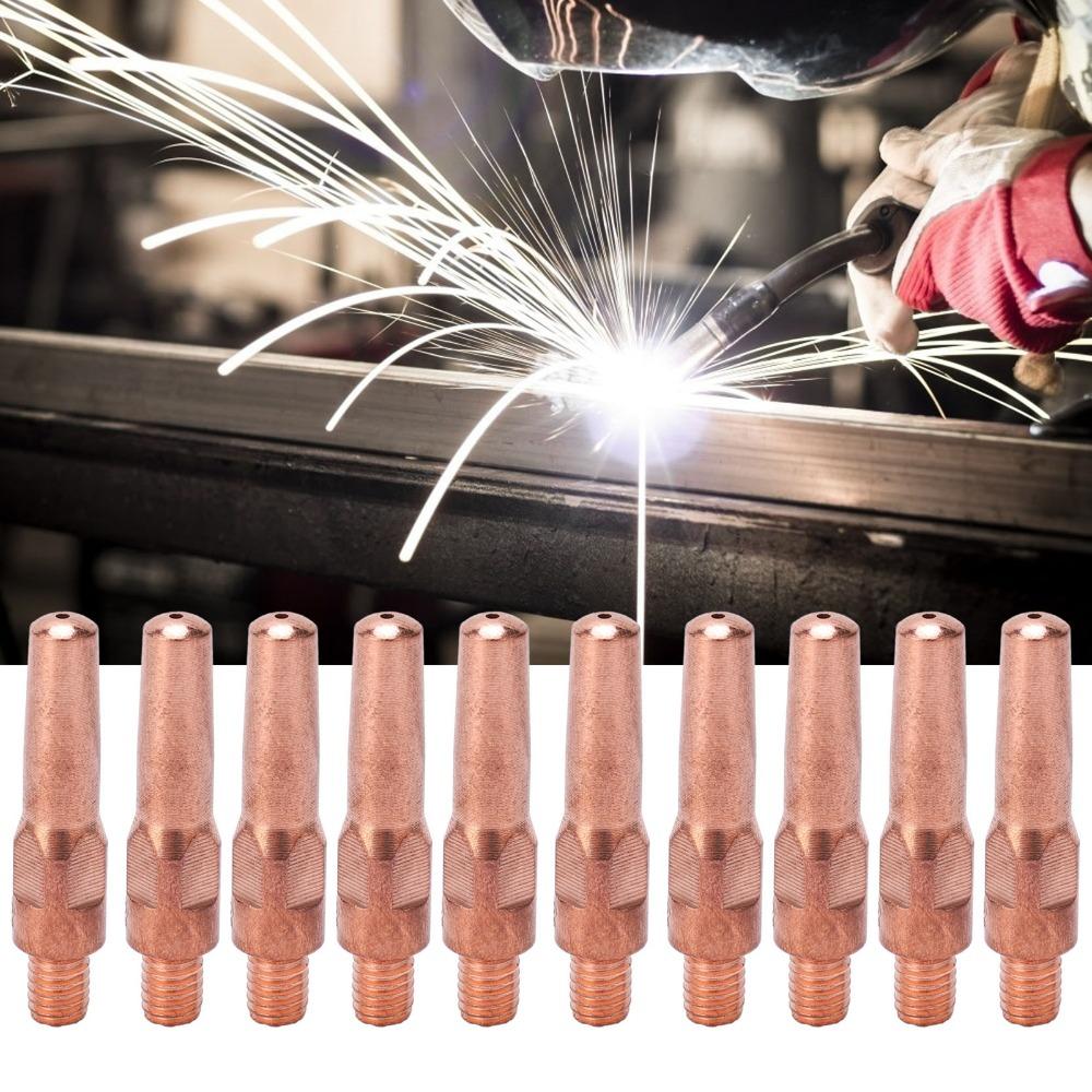 10pcs L40 Length MIG Welding Contact Tips Copper Copper Welding Tips Industrial Welding