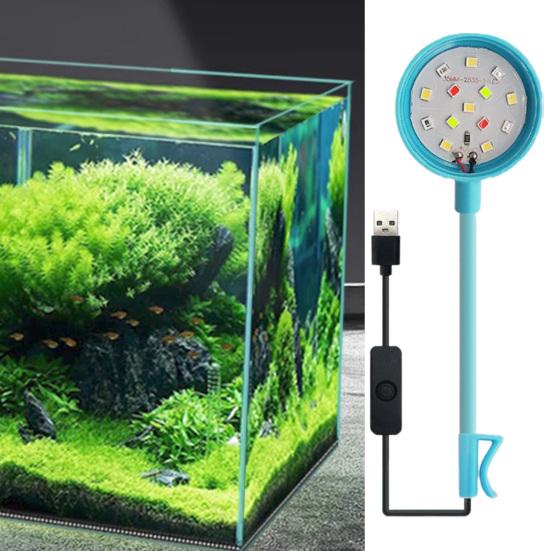 LED akváriové svetlo 360 stupňov nastaviteľné Jednoduché ovládanie Vodotesné univerzálne tubusové svietidlo na akváriá