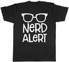 Nerd Alert Glasses Funny Geek Mens Birthday Gift Tee T-Shirt