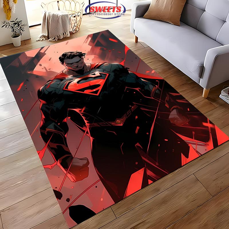 New To Superman Carpet! Beautify The Space,Add Soft and Comfortable,Living Room Bedroom Entrance Door Office Area Can BeUsed Mat
