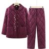 Women's Cotton Tang Suit Pajama Set for Winter - Thickened Velvet, Warm Homewear for Middle-Aged and Elderly