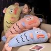 Hangyodon Pillow Cartoon Anime Character Accessories Soothing Doll Pillow Home Children Plush Doll Kawaii Gift