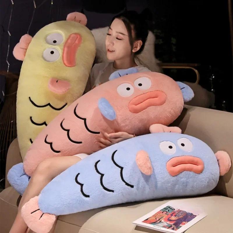 Hangyodon Pillow Cartoon Anime Character Accessories Soothing Doll Pillow Home Children Plush Doll Kawaii Gift