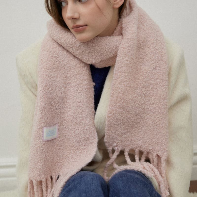 TATIANA Pastel Cloud Wool Blended Tassel Muffler MF8123 2 Colors