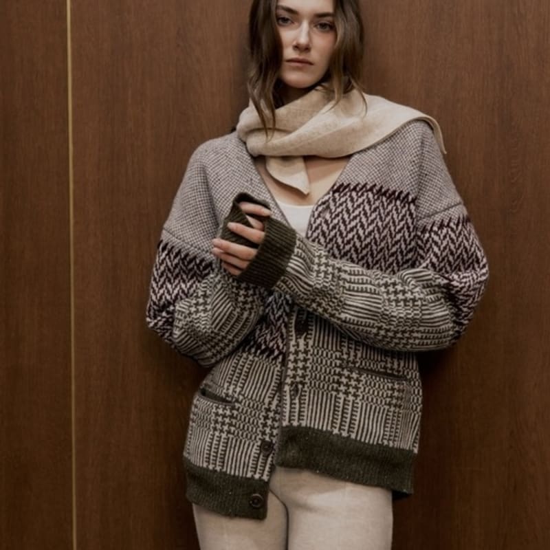 Diaalto TIGNES KNIT SCARF_BEIGE