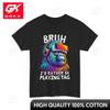 Gorilla Shirt Bruh Id Rather Be Playing Gorilla Gamer Cute Interesting Soft Fabric Printed Casual Tee Minimalist Style