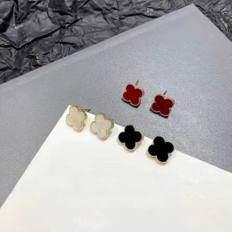 Four-leaf Clover Earrings Dongdaemun Net Red Temperament Small And Simple All-match Fashion Earrings Women Earrings