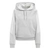 Adidas Tiro 24 Sweat Hoodie With Three Stripes And Fleece Long Sleeve Women Tops Grey IR7509