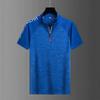 Camiseta de Protección Solar para Exteriores de Secado Rápido para Hombre Manga Corta Cuello Alto Verano Absorción de Humedad Transpirable Ropa Deportiva de Montañismo
