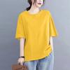 Foreign Trade Export Clearance 100% Pure Cotton Short Sleeve Casual T-shirt Women Loose Fashion Clothes Temperament Half Sleeve Top Summer