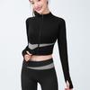Sports Jacket Women's Short Leaking Navel Thin Spring Yoga Top Running Quick Drying Long Sleeve Sexy Fitness Clothes