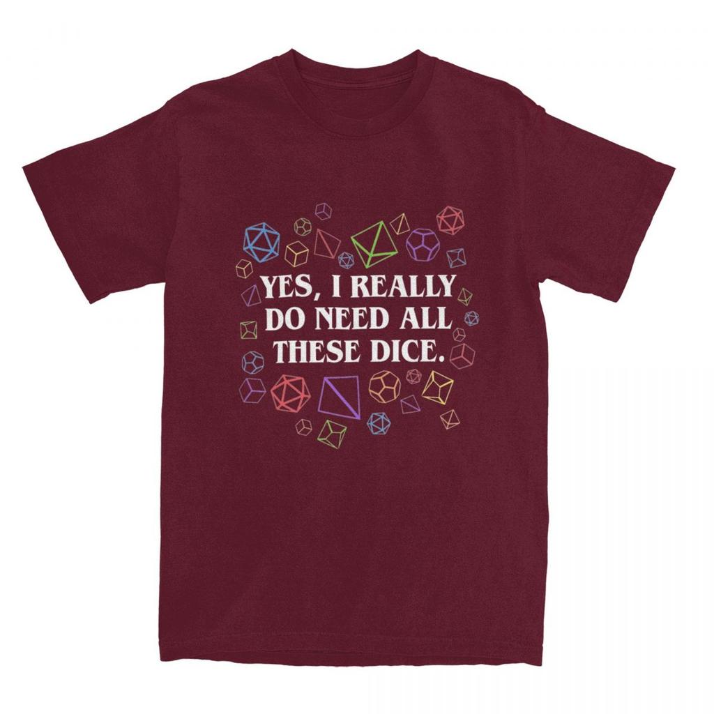 Men Women Dungeon And Dragon Dice Tabletop RPG T Shirts Accessories DND Game 100% Cotton T-shirt Clothes Fashion Tee Shirt