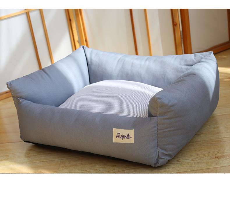 Four Seasons Washable Dog Bed: Bite-Resistant, Moisture-Proof, Warm for Small Pets