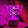 3D Night Light Creative Heart Shaped Letter Light Gift Lamp for Mom Mother's Day Small Gift Lamp