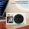 5K Double Screen Digital Camera 80MP High Resolution 18X Digital Zooming WiFi Streaming Builts In Flashing for Photography Beginners