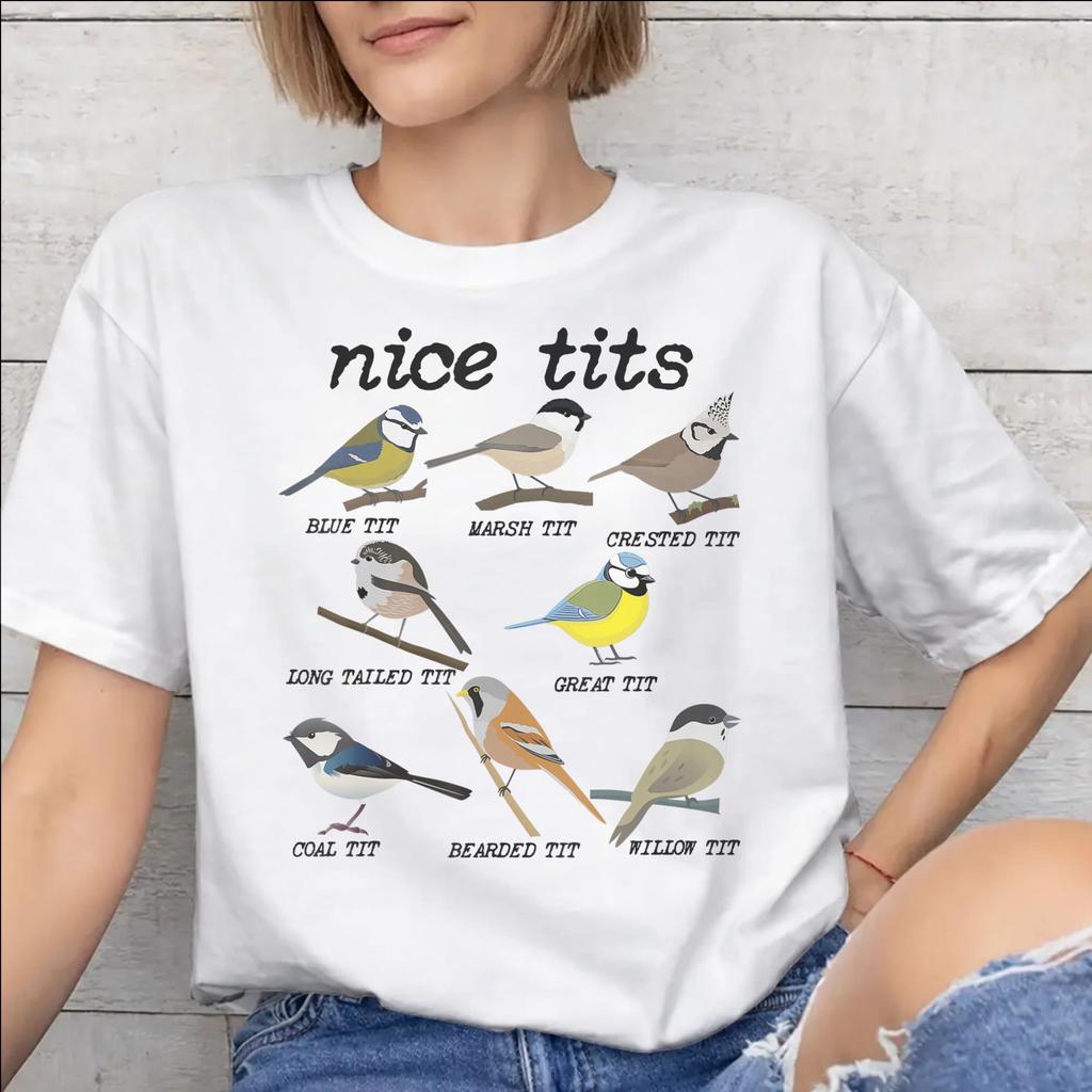 Unisex Unisex Vtipné Ptačí Meme Miluji Prsa Tričko Bavlna Grafický Potisk Tričko Top Oblečení