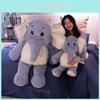 Large Blue Elephant Stuffed Animal With Pp Cotton Filling For Child Play