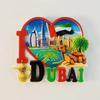 Dubai Persian Gulf Burj Al Arab 3D Stereoscopic Tourism Souvenirs Resin Painting Decoration Home Refrigerator Magnets