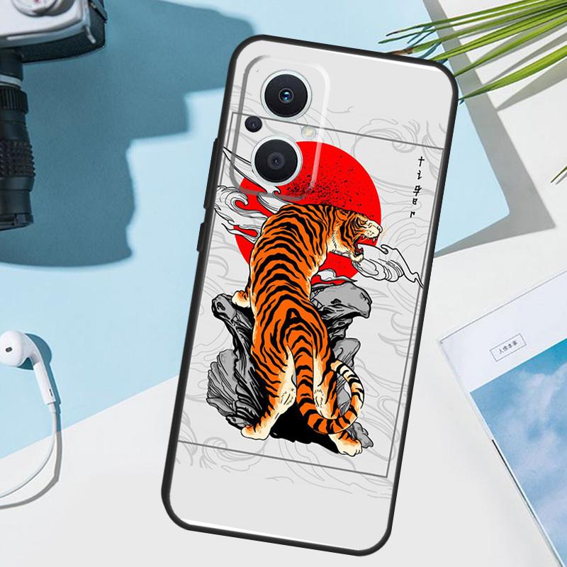 Housse Artistique Animal Tigre Mode Pour OPPO Reno 14 Pro 10 11 12 13 14F 13F 12F 11F 7 8 Lite OPPO Find X9 X6 X5 X8 Pro Coque